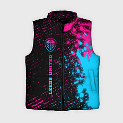 Женский жилет Leeds United - neon gradient по-вертикали, цвет: 3D-черный