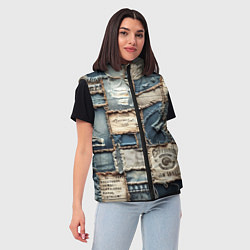 Женский жилет State California - пэчворк, цвет: 3D-красный — фото 2