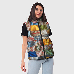Женский жилет Patchwork - ai art, цвет: 3D-светло-серый — фото 2