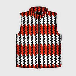 Женский жилет Вертикальные красно-белые полосы