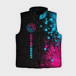 Женский жилет Leicester City - neon gradient по-вертикали, цвет: 3D-черный