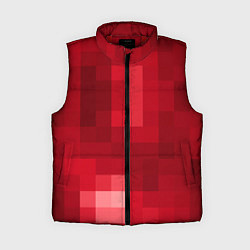 Женский жилет Red cubes abstraction