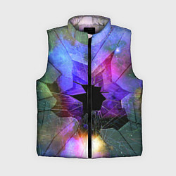 Женский жилет Расколотое стекло - космическая туманность, цвет: 3D-светло-серый