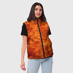 Женский жилет Пламя 8бит текстура, цвет: 3D-светло-серый — фото 2