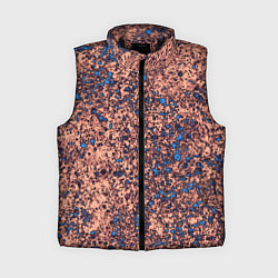 Женский жилет Абстракция земляной с голубым свечением, цвет: 3D-черный