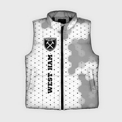 Женский жилет West Ham sport на светлом фоне по-вертикали, цвет: 3D-черный