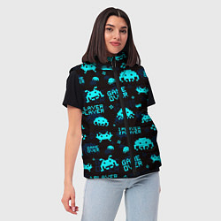 Женский жилет Game over 1 player 2 player, цвет: 3D-черный — фото 2