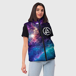 Женский жилет Linkin Park space rock, цвет: 3D-черный — фото 2