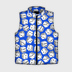 Женский жилет Игральные кубики узор, цвет: 3D-светло-серый
