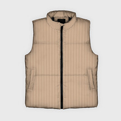 Женский жилет Светлый коричневый в полоску, цвет: 3D-черный