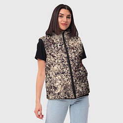 Женский жилет Абстракция земляной с красным, цвет: 3D-светло-серый — фото 2
