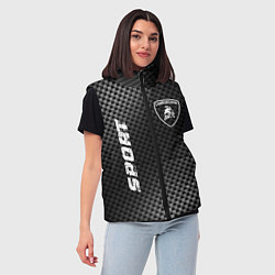 Женский жилет Lamborghini sport carbon, цвет: 3D-черный — фото 2