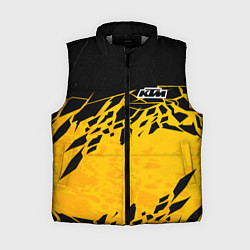 Женский жилет KTM - оранжевые разломы, цвет: 3D-светло-серый