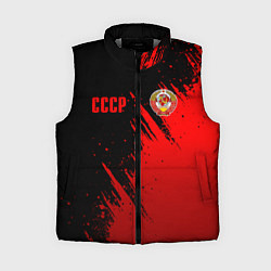 Женский жилет СССР - черно-красный, цвет: 3D-светло-серый