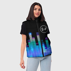 Женский жилет Twenty One Pilots эквалайзер, цвет: 3D-черный — фото 2