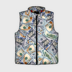 Женский жилет Банкноты сто долларов, цвет: 3D-красный