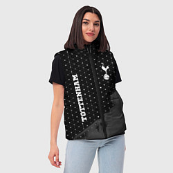 Женский жилет Tottenham sport на темном фоне вертикально, цвет: 3D-черный — фото 2
