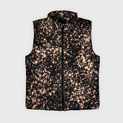 Женский жилет Чёрный с напылением персикового цвета, цвет: 3D-черный