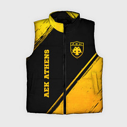 Женский жилет AEK Athens - gold gradient вертикально