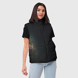Женский жилет Звездный космос темно-синий, цвет: 3D-светло-серый — фото 2