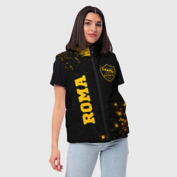 Женский жилет Roma - gold gradient вертикально, цвет: 3D-черный — фото 2