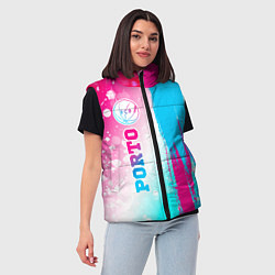 Женский жилет Porto neon gradient style по-вертикали, цвет: 3D-черный — фото 2