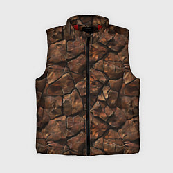 Женский жилет Элементаль земли текстура, цвет: 3D-красный