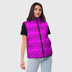 Женский жилет Геометрический узор цвета фуксия, цвет: 3D-красный — фото 2