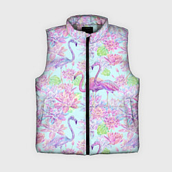 Женский жилет Фламинго и кувшинки батик