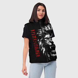 Женский жилет Лев - время сильных, цвет: 3D-красный — фото 2