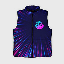 Женский жилет Tomodachi Game neon blast lines, цвет: 3D-черный