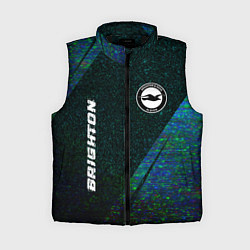 Женский жилет Brighton glitch blue, цвет: 3D-черный