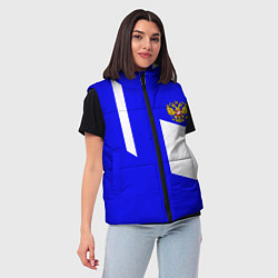 Женский жилет Россия спортивный стиль, цвет: 3D-светло-серый — фото 2