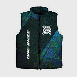 Женский жилет One Piece glitch blue