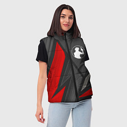 Женский жилет Cowboy Bebop red lines, цвет: 3D-черный — фото 2