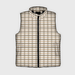 Женский жилет Светлый коричневый паттерн клетчатый