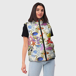 Женский жилет Морские обитатели моря, цвет: 3D-красный — фото 2