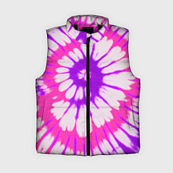 Женский жилет Тай дай розовый с фиолетовым, цвет: 3D-черный