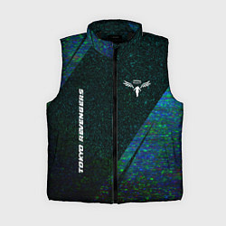 Женский жилет Tokyo Revengers glitch blue, цвет: 3D-черный