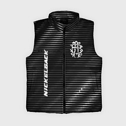 Женский жилет Nickelback metal rock lines, цвет: 3D-черный
