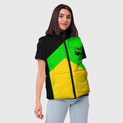 Женский жилет Minecraft geometry, цвет: 3D-светло-серый — фото 2