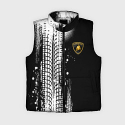 Женский жилет Ламборгини - следы от шин, цвет: 3D-черный
