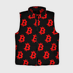 Женский жилет Bitcoin red logo money