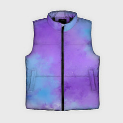 Женский жилет Фиолетовый космический туман, цвет: 3D-черный
