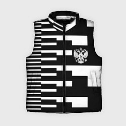 Женский жилет Россия геометрия, цвет: 3D-черный