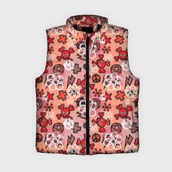 Женский жилет Череп с костями узор