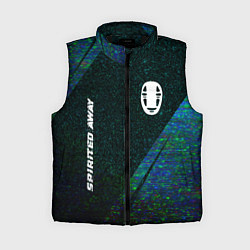 Женский жилет Spirited Away glitch blue, цвет: 3D-черный