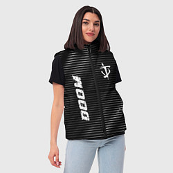 Женский жилет Doom metal game lines, цвет: 3D-черный — фото 2