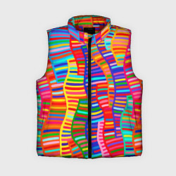 Женский жилет Абстрактная полноцветная живопись, цвет: 3D-красный