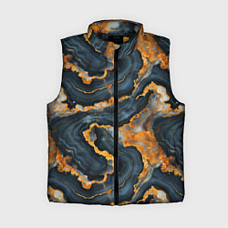Женский жилет Золотистый мрамор, цвет: 3D-черный